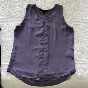 White House Black Market Purple Sleeveless Blouse